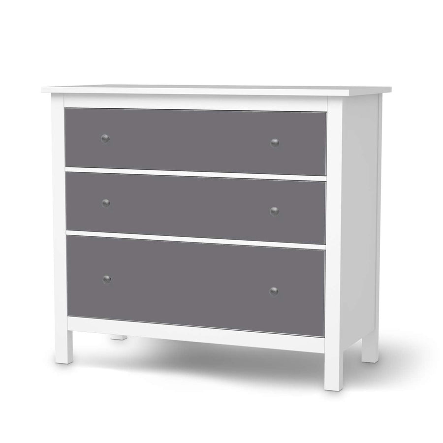 Möbelfolie Grau Light - IKEA Hemnes Kommode 3 Schubladen  - weiss
