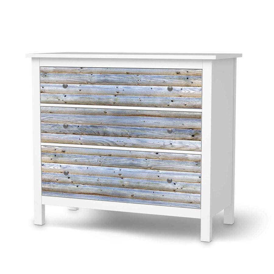 Möbelfolie Greyhound - IKEA Hemnes Kommode 3 Schubladen  - weiss