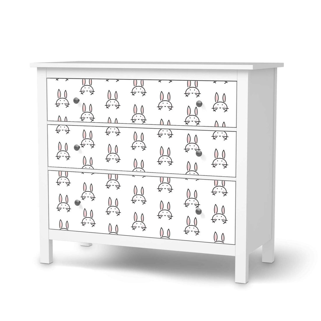Möbelfolie Hoppel - IKEA Hemnes Kommode 3 Schubladen  - weiss