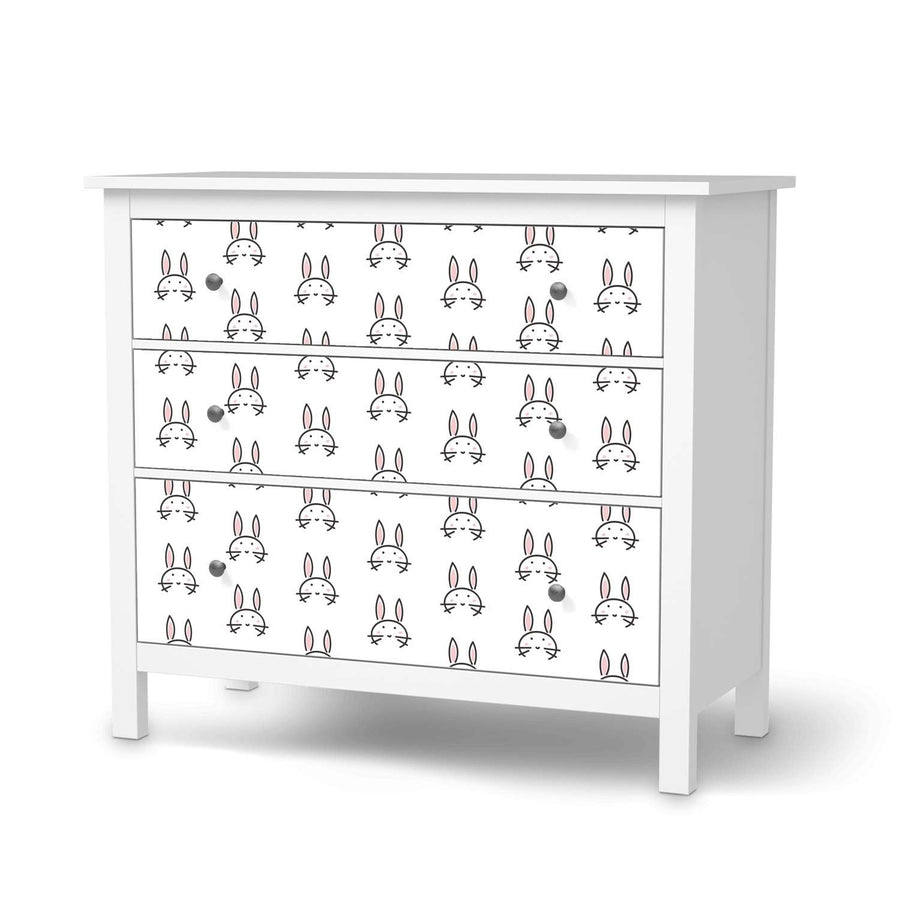 Möbelfolie Hoppel - IKEA Hemnes Kommode 3 Schubladen  - weiss