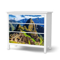 Möbelfolie Machu Picchu - IKEA Hemnes Kommode 3 Schubladen  - weiss