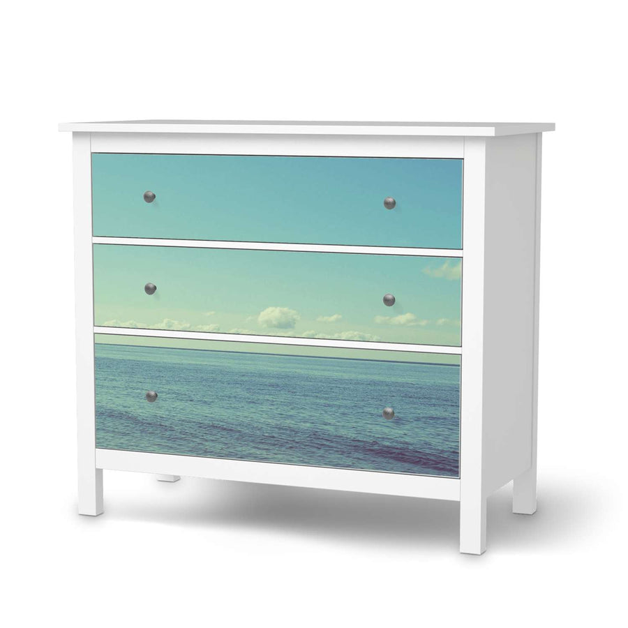 Möbelfolie Mehr Meer - IKEA Hemnes Kommode 3 Schubladen  - weiss