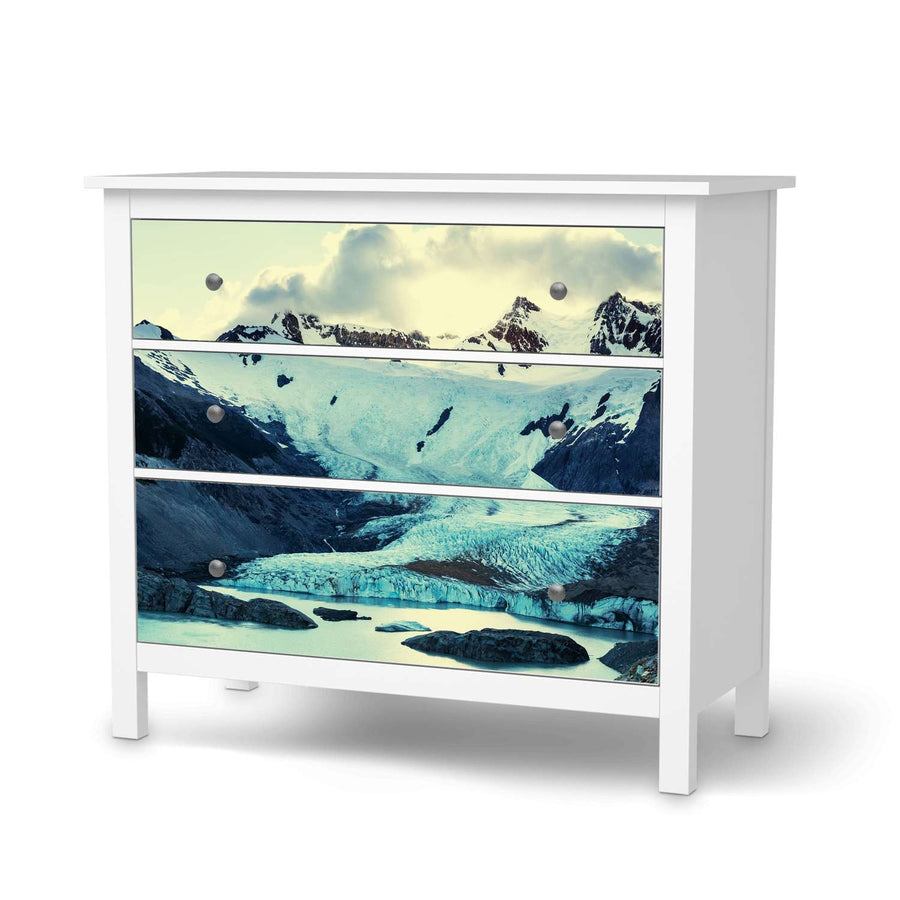 Möbelfolie Patagonia - IKEA Hemnes Kommode 3 Schubladen  - weiss