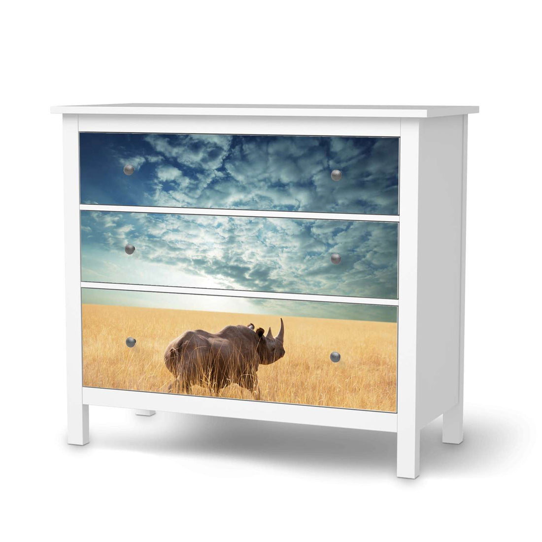 Möbelfolie Rhino - IKEA Hemnes Kommode 3 Schubladen  - weiss