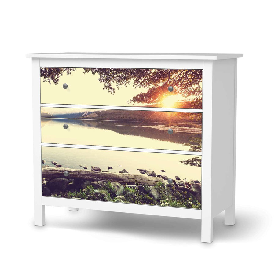 Möbelfolie Seaside Dreams - IKEA Hemnes Kommode 3 Schubladen  - weiss
