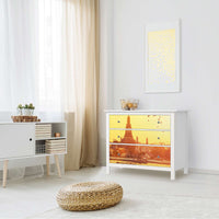 Möbelfolie Bangkok Sunset - IKEA Hemnes Kommode 3 Schubladen - Wohnzimmer