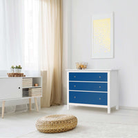 Möbelfolie Blau Dark - IKEA Hemnes Kommode 3 Schubladen - Wohnzimmer