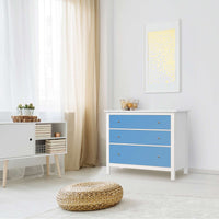 Möbelfolie Blau Light - IKEA Hemnes Kommode 3 Schubladen - Wohnzimmer