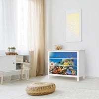 Möbelfolie Coral Reef - IKEA Hemnes Kommode 3 Schubladen - Wohnzimmer