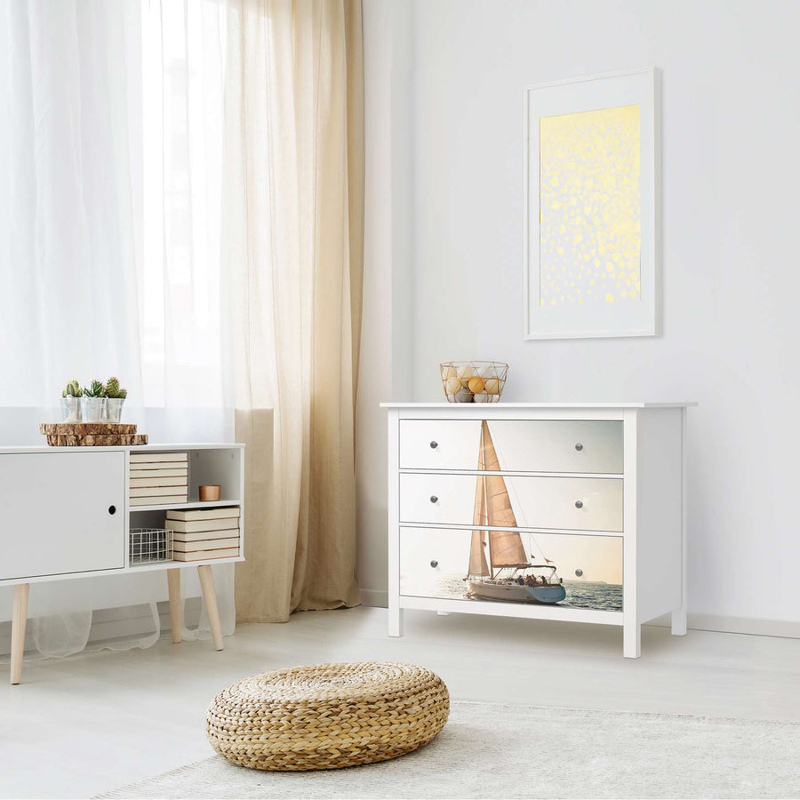 Möbelfolie Freedom - IKEA Hemnes Kommode 3 Schubladen - Wohnzimmer