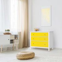 Möbelfolie Gelb Dark - IKEA Hemnes Kommode 3 Schubladen - Wohnzimmer