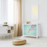 Möbelfolie Ikebana für Anfänger - IKEA Hemnes Kommode 3 Schubladen - Wohnzimmer