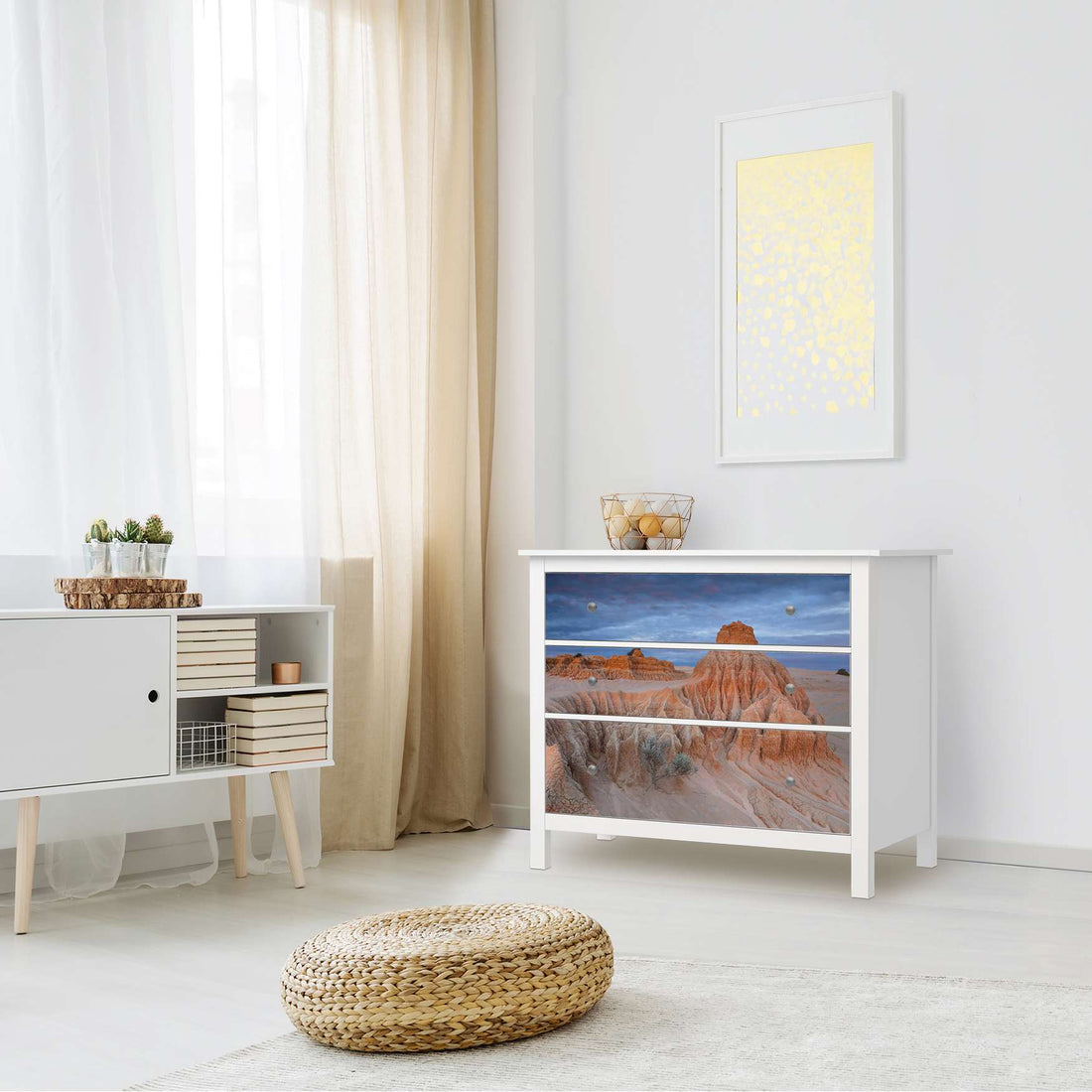 Möbelfolie Outback Australia - IKEA Hemnes Kommode 3 Schubladen - Wohnzimmer