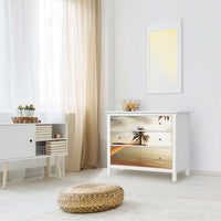 Möbelfolie Paradise - IKEA Hemnes Kommode 3 Schubladen - Wohnzimmer