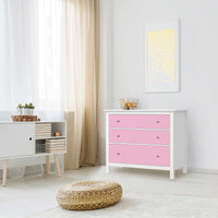Möbelfolie Pink Light - IKEA Hemnes Kommode 3 Schubladen - Wohnzimmer