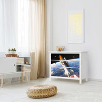 Möbelfolie Space Traveller - IKEA Hemnes Kommode 3 Schubladen - Wohnzimmer