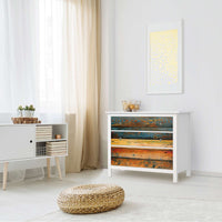 Möbelfolie Wooden - IKEA Hemnes Kommode 3 Schubladen - Wohnzimmer