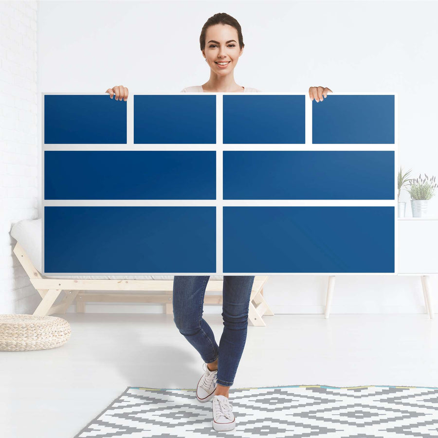 Möbelfolie Blau Dark - IKEA Hemnes Kommode 8 Schubladen - Folie