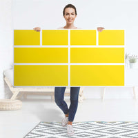 Möbelfolie Gelb Dark - IKEA Hemnes Kommode 8 Schubladen - Folie