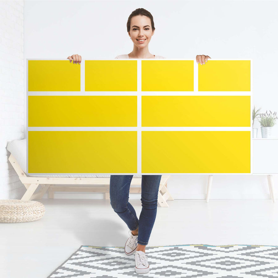 Möbelfolie Gelb Dark - IKEA Hemnes Kommode 8 Schubladen - Folie