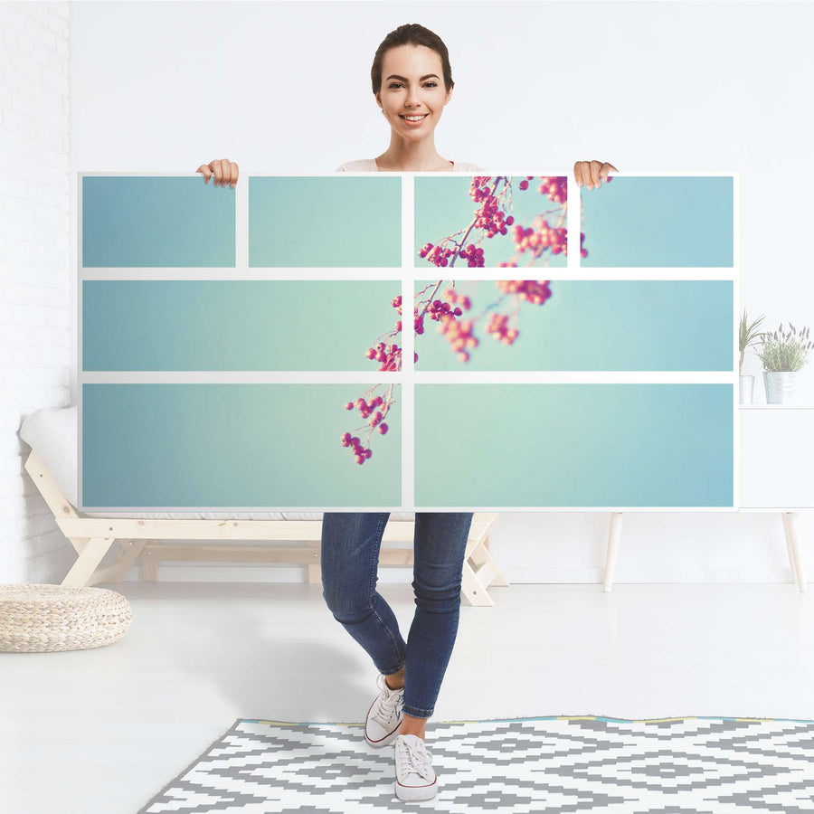 Möbelfolie Ikebana für Anfänger - IKEA Hemnes Kommode 8 Schubladen - Folie