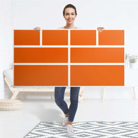 Möbelfolie Orange Dark - IKEA Hemnes Kommode 8 Schubladen - Folie