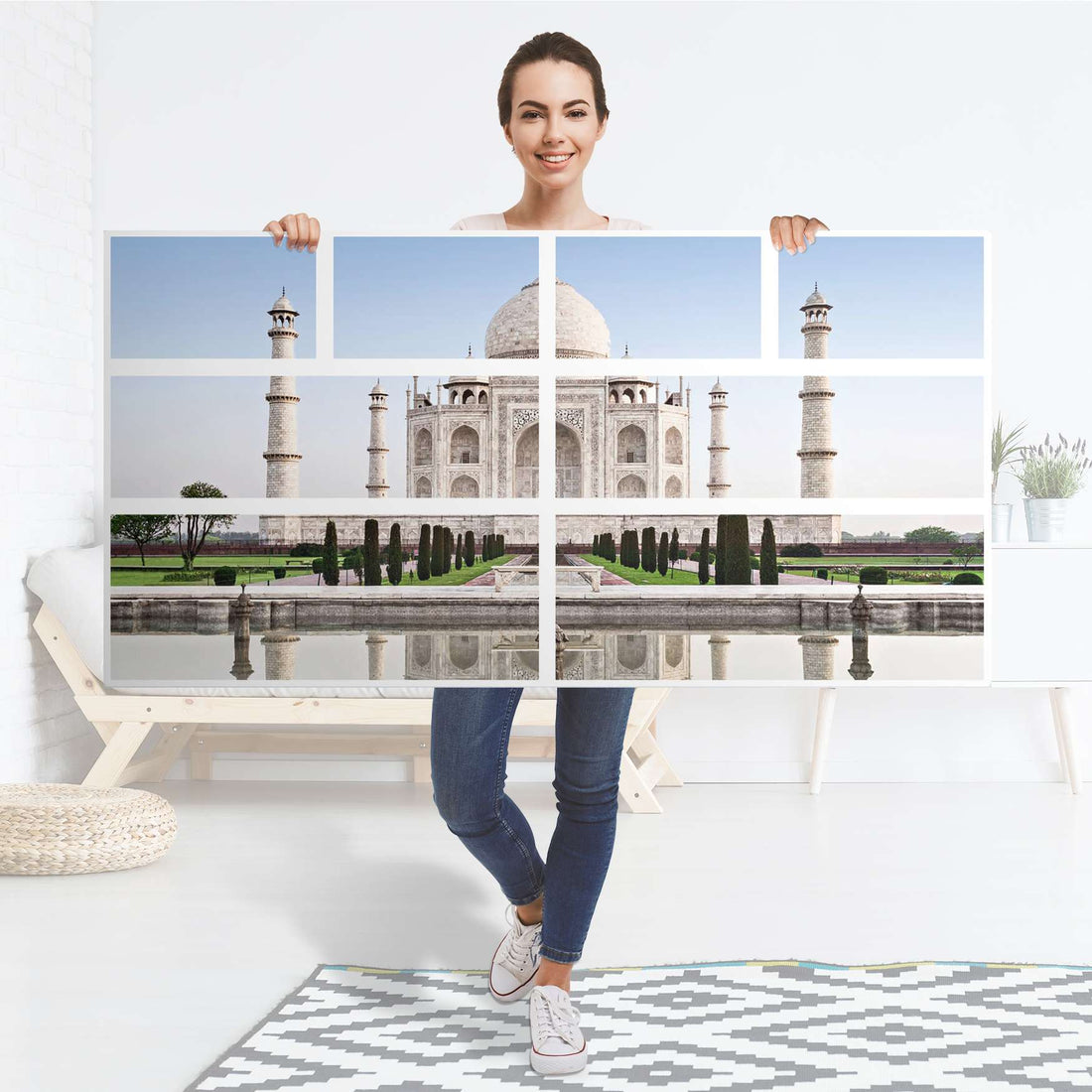 Möbelfolie Taj Mahal - IKEA Hemnes Kommode 8 Schubladen - Folie
