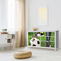 Möbelfolie Fussballstar - IKEA Hemnes Kommode 8 Schubladen - Kinderzimmer