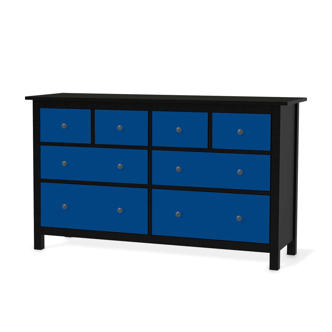 Möbelfolie Blau Dark - IKEA Hemnes Kommode 8 Schubladen - schwarz