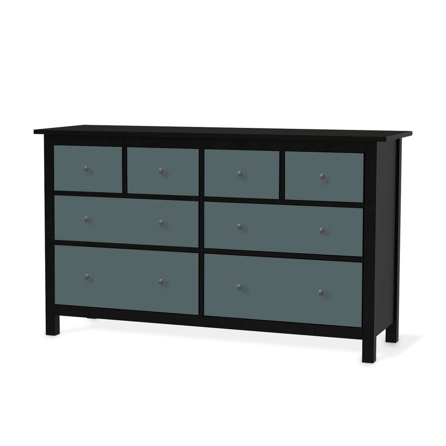 Möbelfolie Blaugrau Light - IKEA Hemnes Kommode 8 Schubladen - schwarz