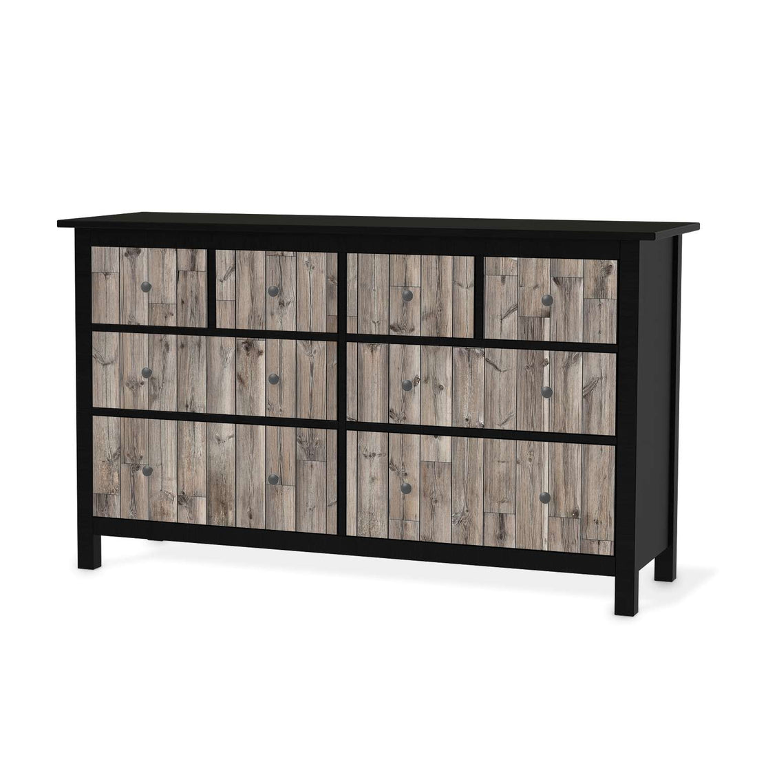 Möbelfolie Dark washed - IKEA Hemnes Kommode 8 Schubladen - schwarz