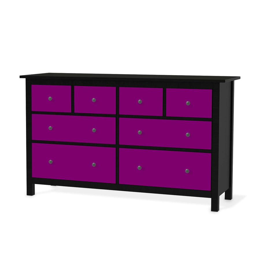 Möbelfolie Flieder Dark - IKEA Hemnes Kommode 8 Schubladen - schwarz