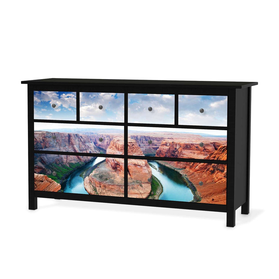 Möbelfolie Grand Canyon - IKEA Hemnes Kommode 8 Schubladen - schwarz