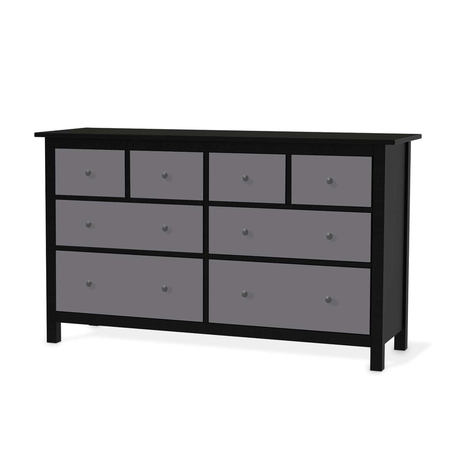 Möbelfolie Grau Light - IKEA Hemnes Kommode 8 Schubladen - schwarz