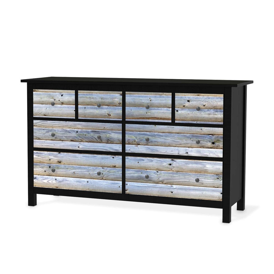 Möbelfolie Greyhound - IKEA Hemnes Kommode 8 Schubladen - schwarz