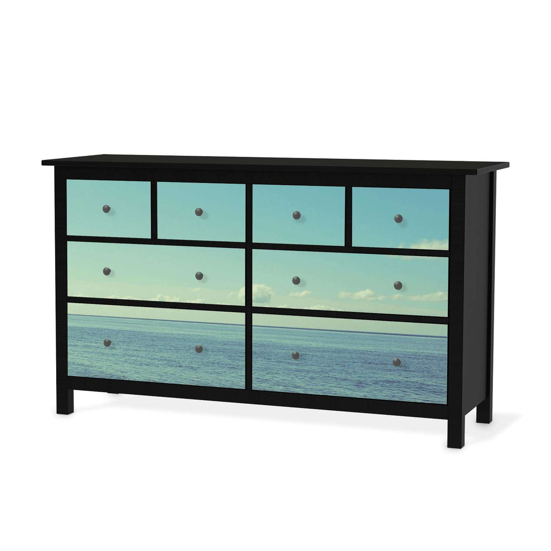 Möbelfolie Mehr Meer - IKEA Hemnes Kommode 8 Schubladen - schwarz