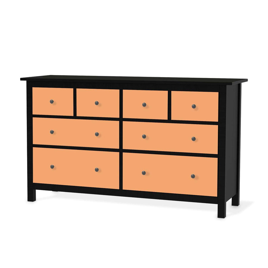 Möbelfolie Orange Light - IKEA Hemnes Kommode 8 Schubladen - schwarz
