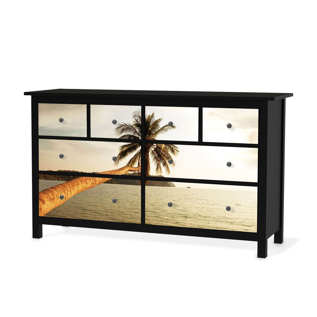 Möbelfolie Paradise - IKEA Hemnes Kommode 8 Schubladen - schwarz