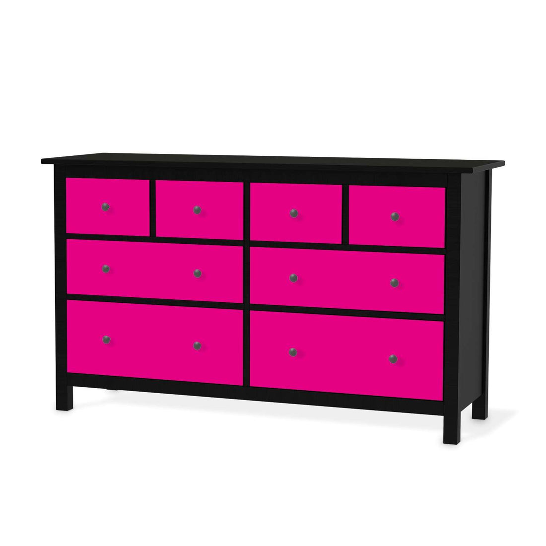 Möbelfolie Pink Dark - IKEA Hemnes Kommode 8 Schubladen - schwarz