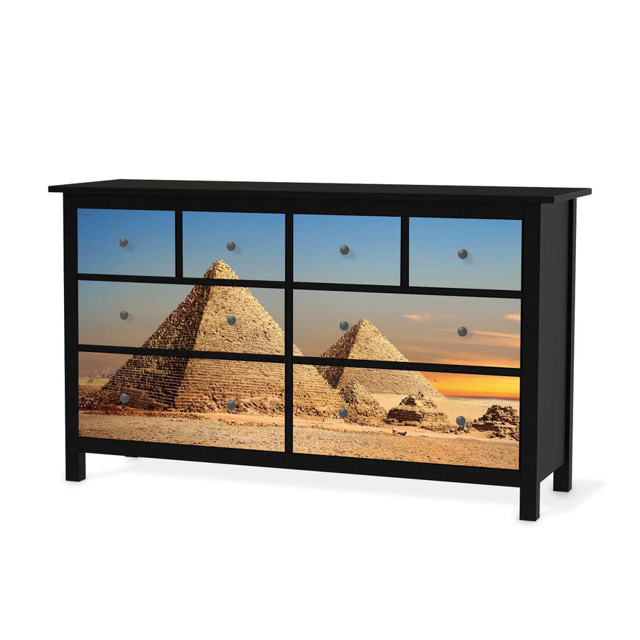 Möbelfolie Pyramids - IKEA Hemnes Kommode 8 Schubladen - schwarz