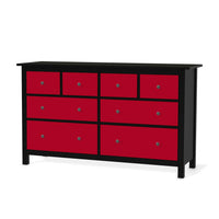 Möbelfolie Rot Dark - IKEA Hemnes Kommode 8 Schubladen - schwarz