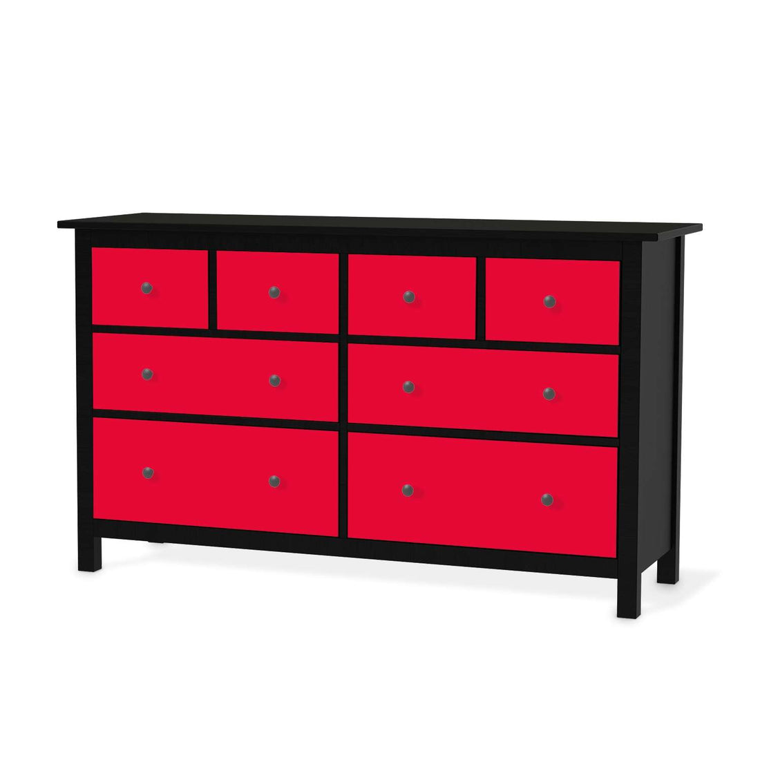 Möbelfolie Rot Light - IKEA Hemnes Kommode 8 Schubladen - schwarz