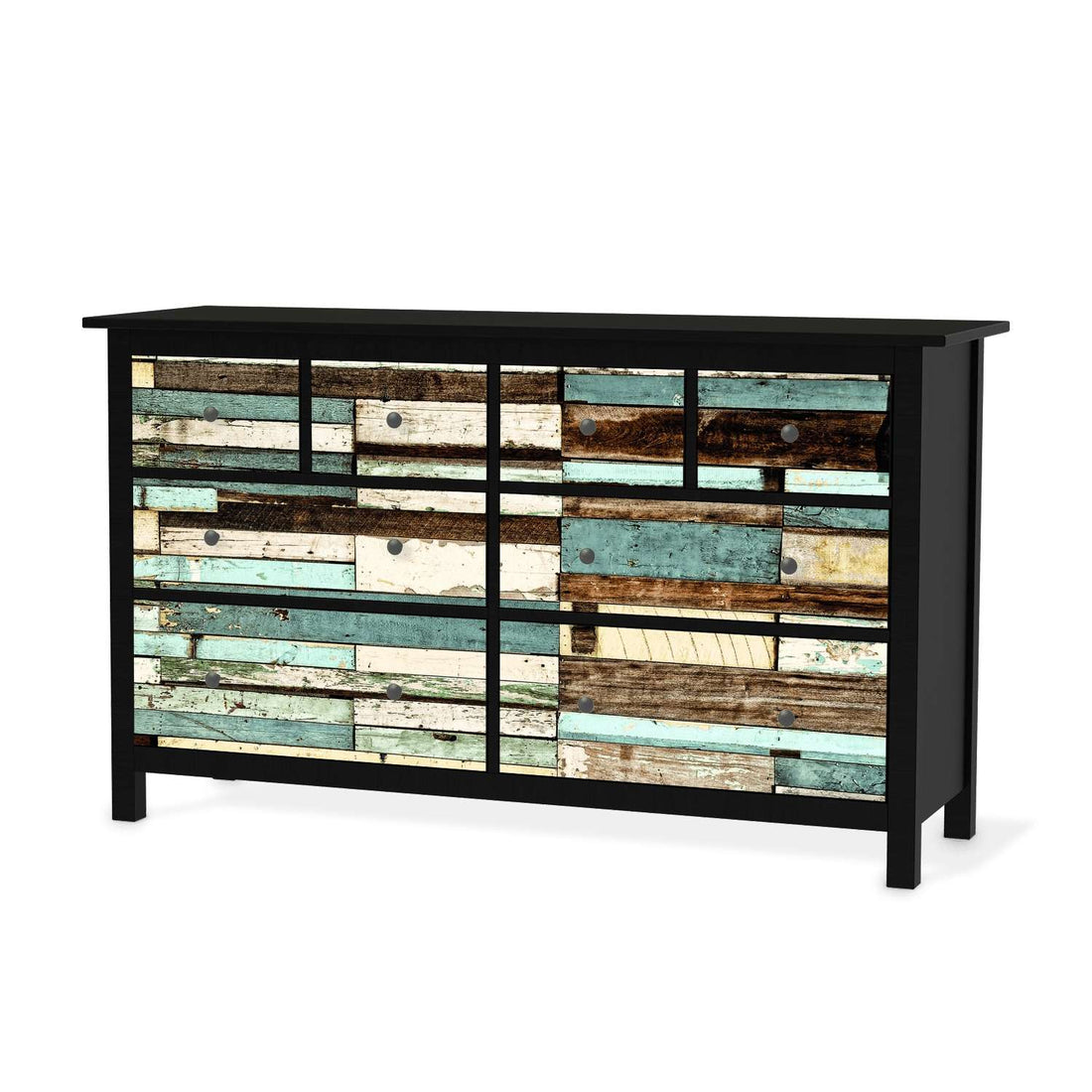 Möbelfolie Schiffsbruch - IKEA Hemnes Kommode 8 Schubladen - schwarz