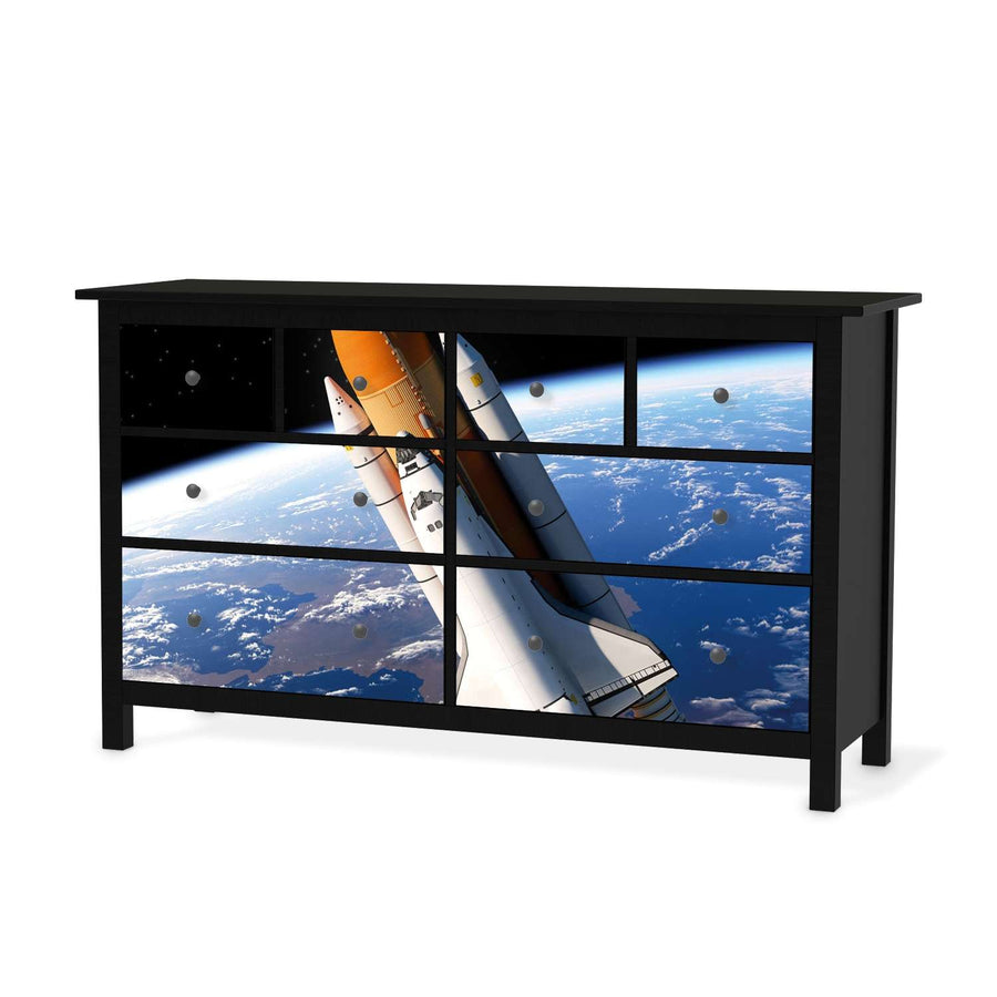 Möbelfolie Space Traveller - IKEA Hemnes Kommode 8 Schubladen - schwarz