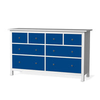 Möbelfolie Blau Dark - IKEA Hemnes Kommode 8 Schubladen  - weiss
