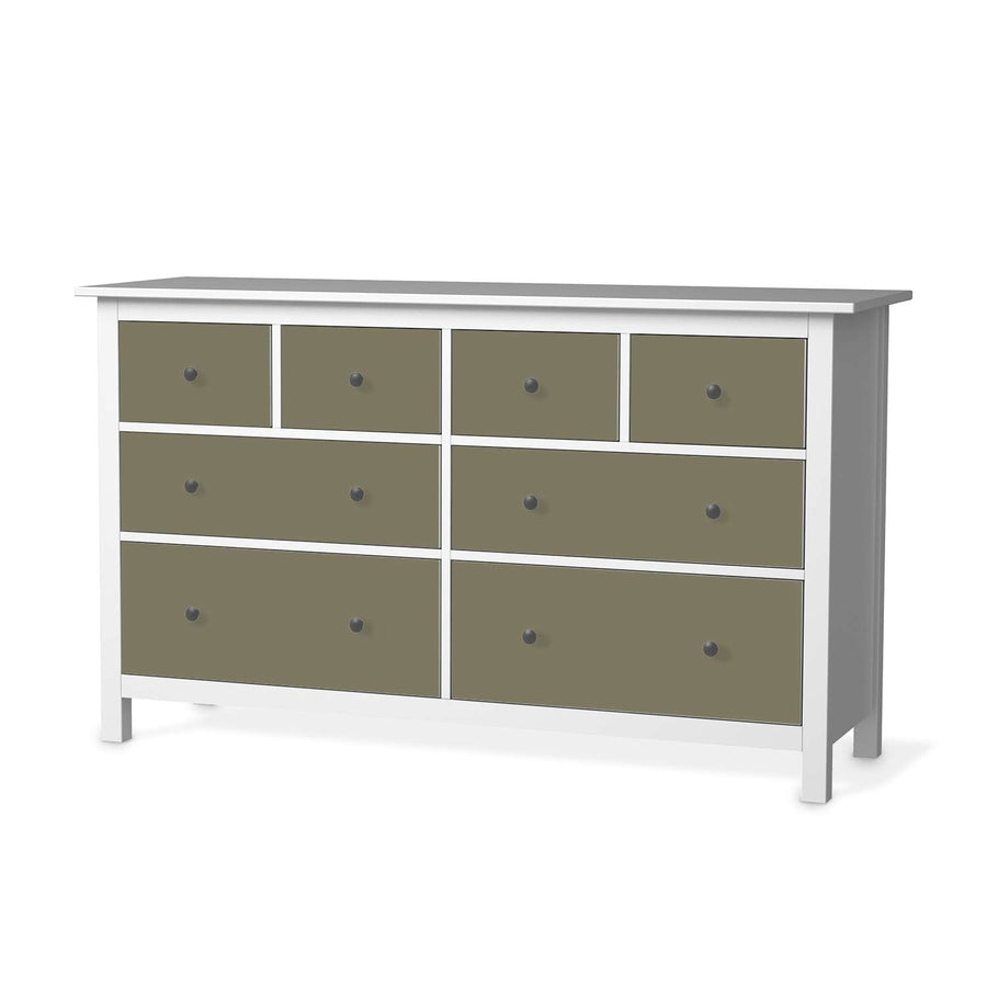 Möbelfolie Braungrau Light - IKEA Hemnes Kommode 8 Schubladen  - weiss