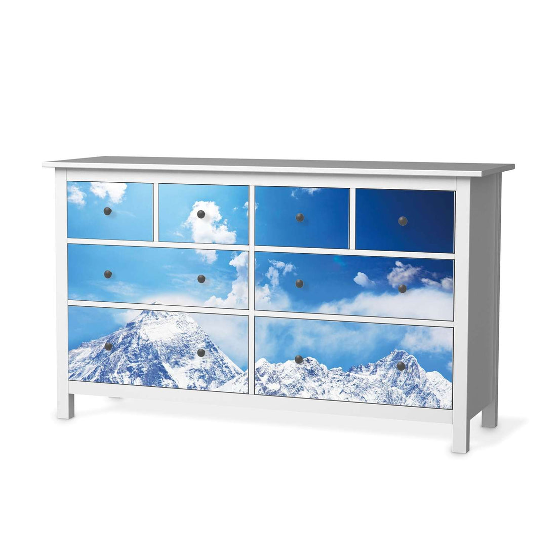 Möbelfolie Everest - IKEA Hemnes Kommode 8 Schubladen  - weiss