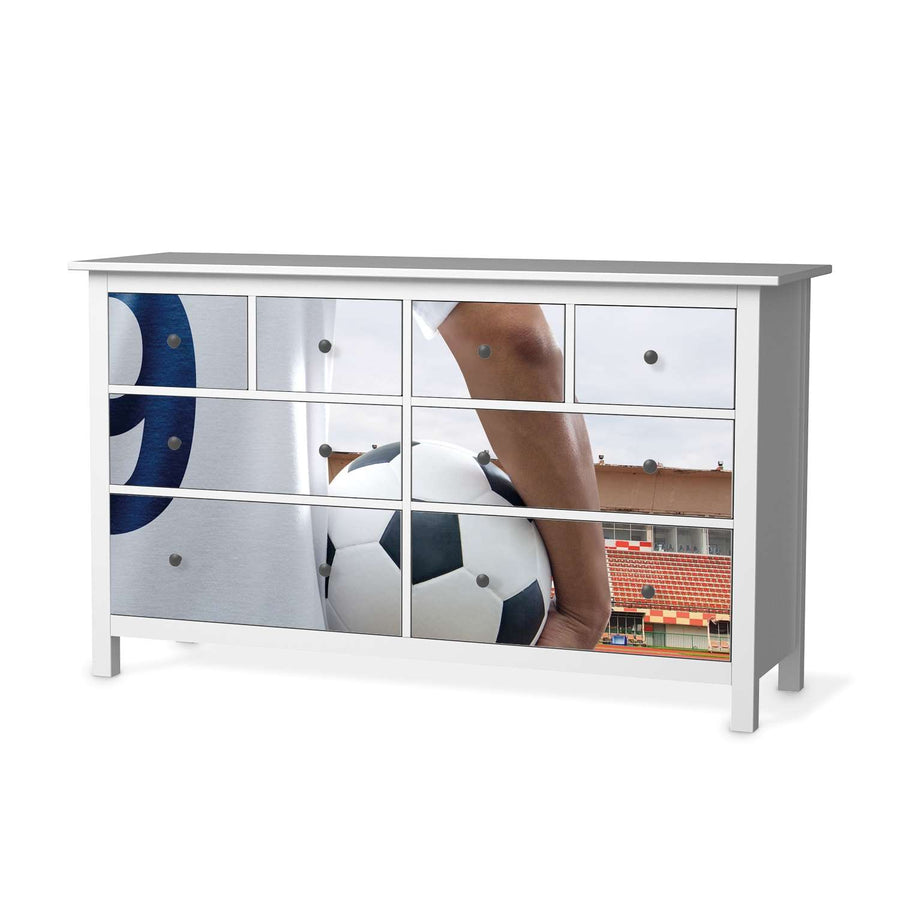 Möbelfolie Footballmania - IKEA Hemnes Kommode 8 Schubladen  - weiss