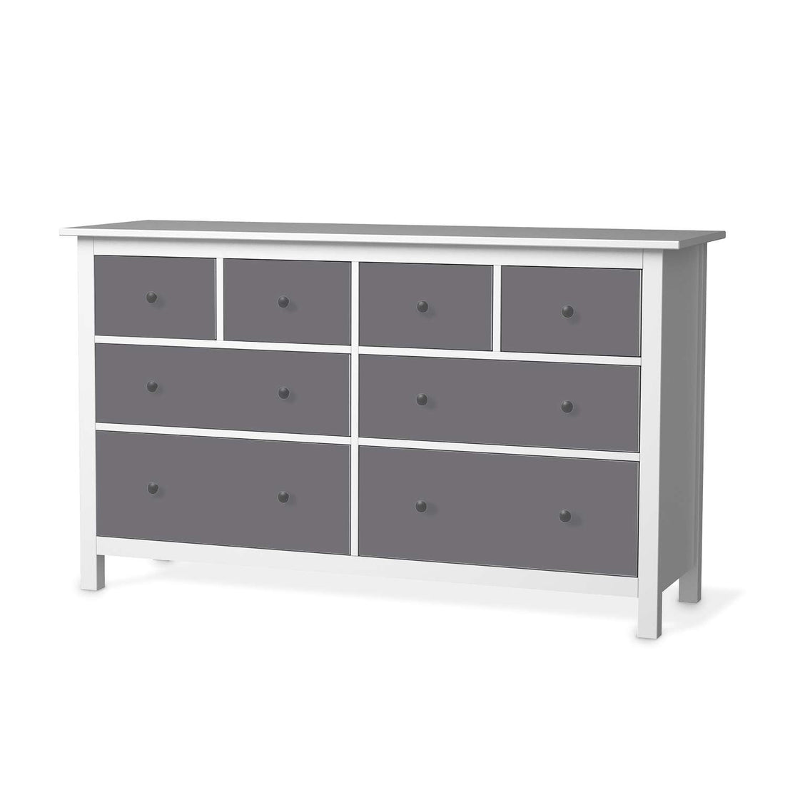 Möbelfolie Grau Light - IKEA Hemnes Kommode 8 Schubladen  - weiss