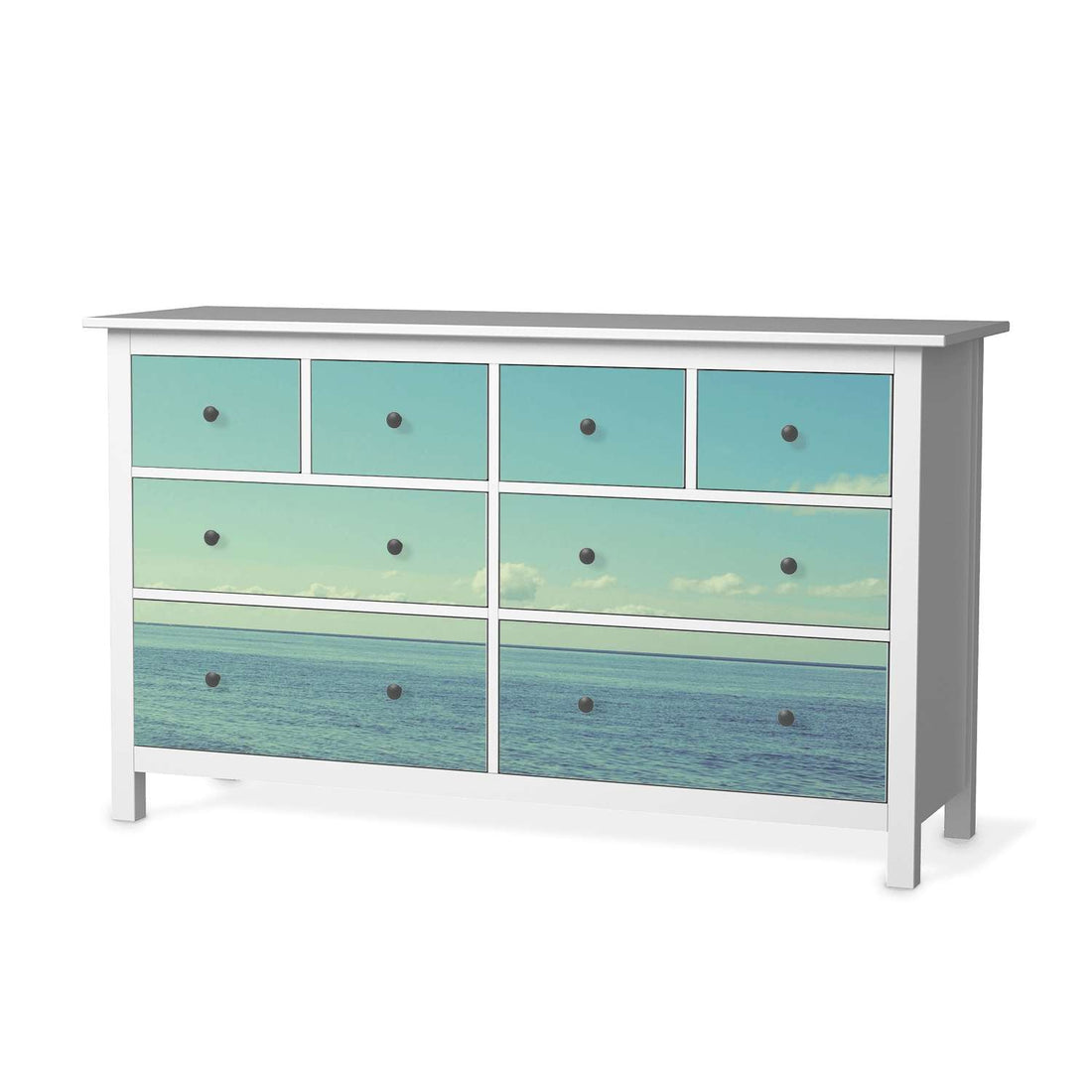 Möbelfolie Mehr Meer - IKEA Hemnes Kommode 8 Schubladen  - weiss